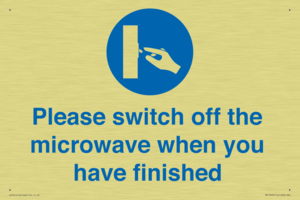 Please switch off the microwave when you have finished